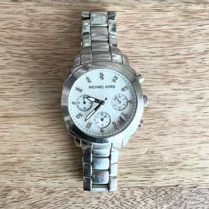Michael Kors Watch - Silver-tone Mother of Pearl MK5092